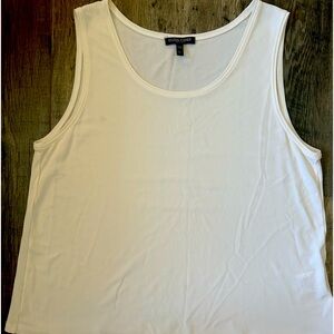 Eileen Fisher Woman Silk Shell Tank Off White